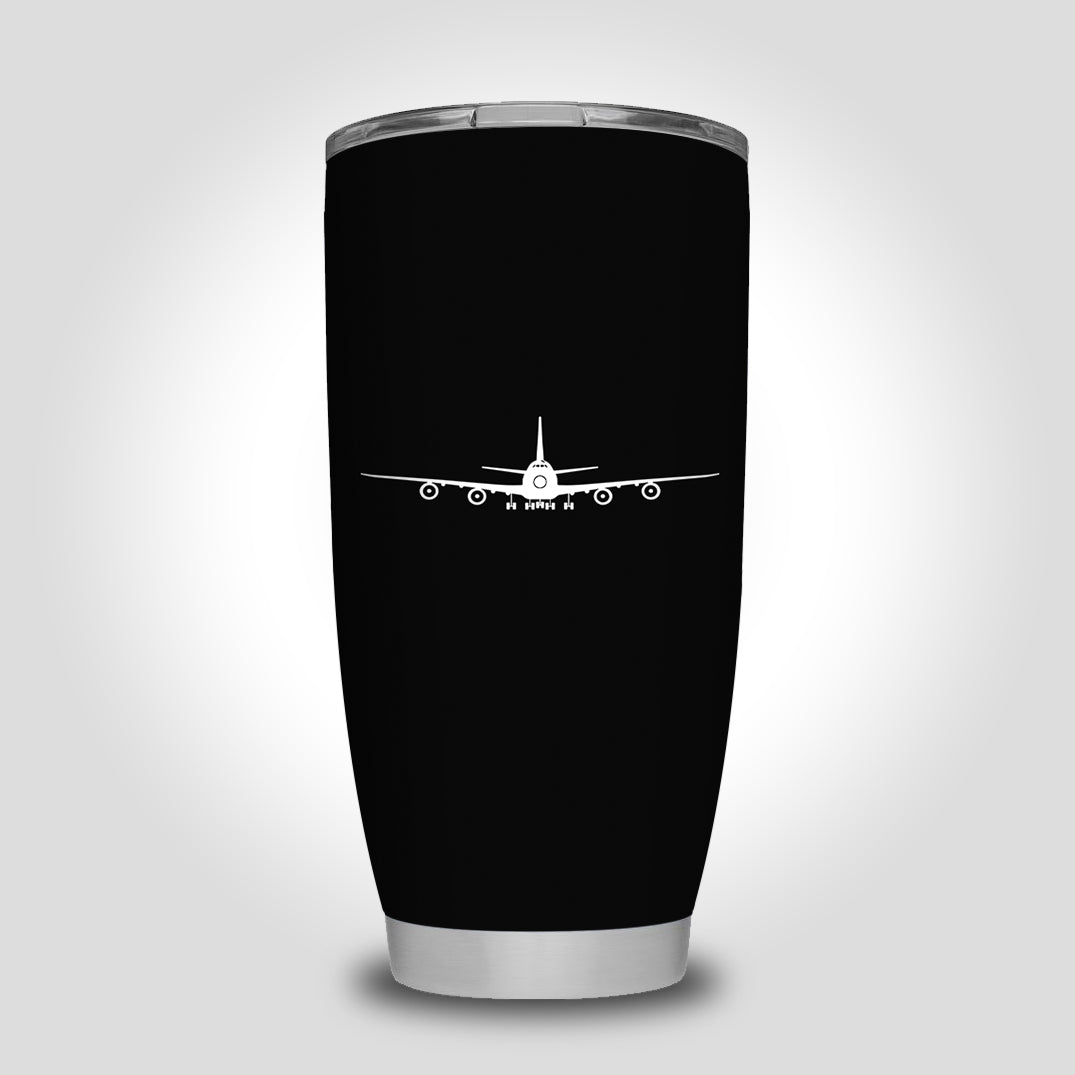 Boeing 747 Silhouette Designed Tumbler Travel Mugs