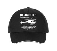 Thumbnail for Helicopter [Noun] Designed Hats Pilot Eyes Store Black 