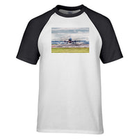 Thumbnail for Departing Boeing 737 Designed Raglan T-Shirts