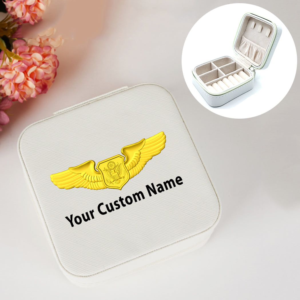 Custom Name (Special US Air Force) Designed Leather Jewelry Boxes