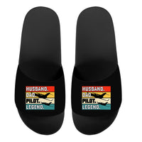 Thumbnail for Husband & Dad & Pilot & Legend Designed Sport Slippers