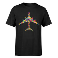 Thumbnail for Colourful Airplane Designed T-Shirts
