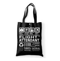 Thumbnail for Flight Attendant Label Designed Tote Bags