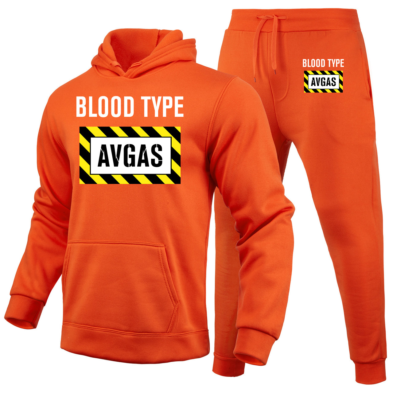 Blood Type AVGAS Designed Hoodies & Sweatpants Set
