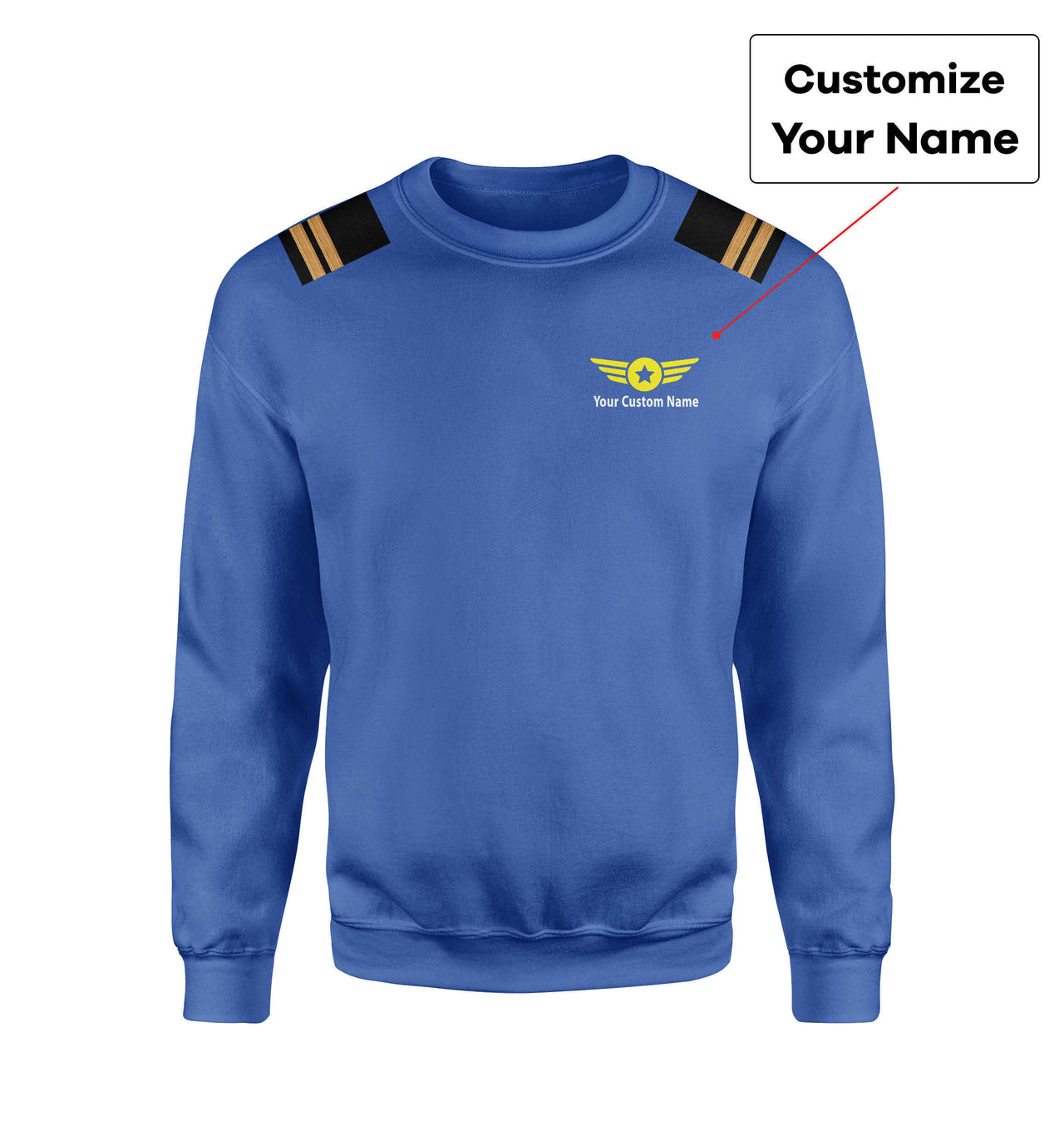 Custom & Name with EPAULETTES (Badge 4) Designed 3D Sweatshirts