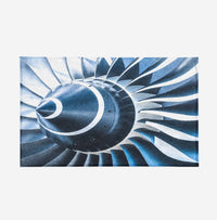 Thumbnail for Blue Toned Super Jet Engine Blades Closeup Designed Door Mats