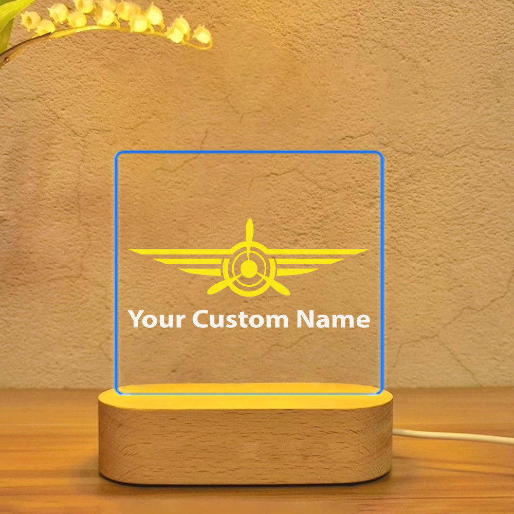 Custom Name (Badge 3) Designed Night Lamp