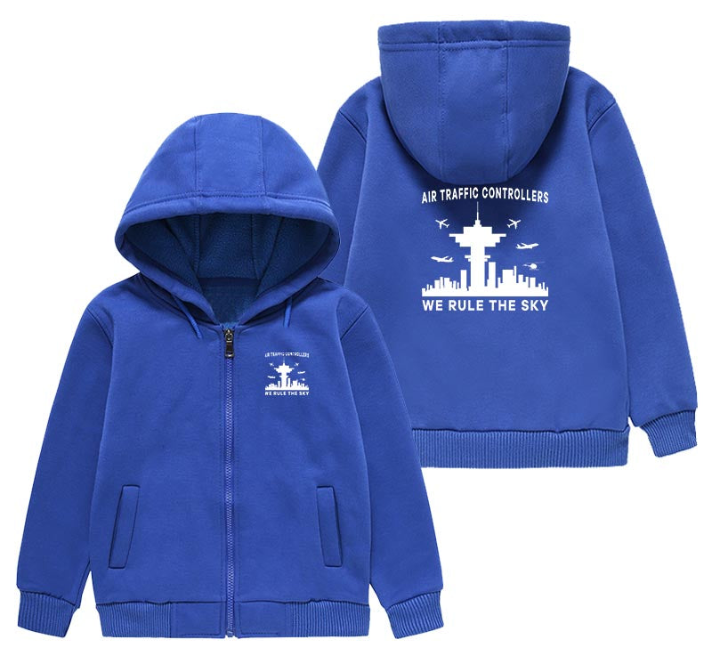 Air Traffic Controllers - We Rule The Sky Designed "CHILDREN" Zipped Hoodies
