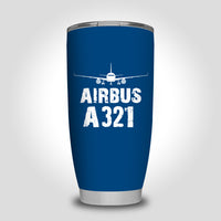 Thumbnail for Airbus A321 & Plane Designed Tumbler Travel Mugs