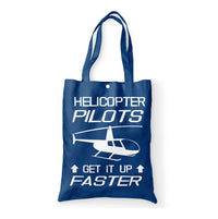 Thumbnail for Helicopter Pilots Get It Up Faster Designed Tote Bags