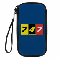 Thumbnail for Flat Colourful 747 Designed Travel Cases & Wallets