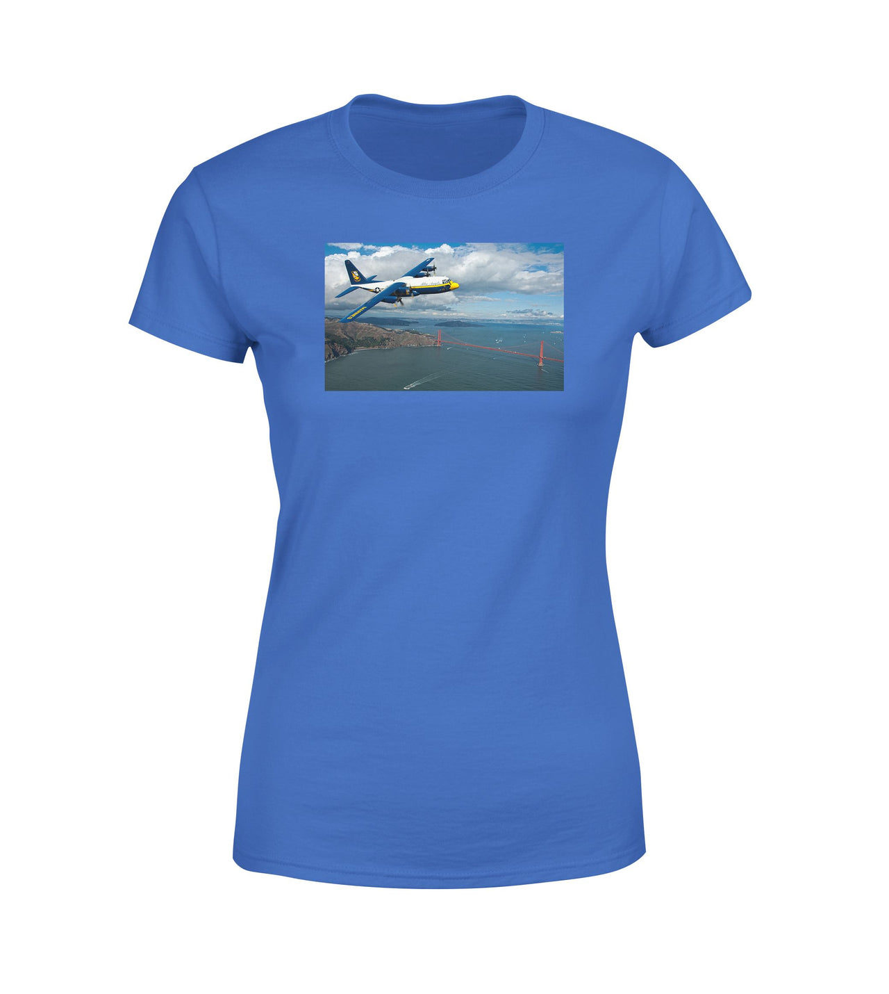 Blue Angels & Bridge Designed Women T-Shirts