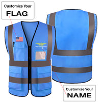 Thumbnail for Custom Flag & Name with Badge 3 Designed Reflective Vests
