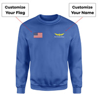 Thumbnail for Custom Flag & Name with Badge 2 Designed 3D Sweatshirts