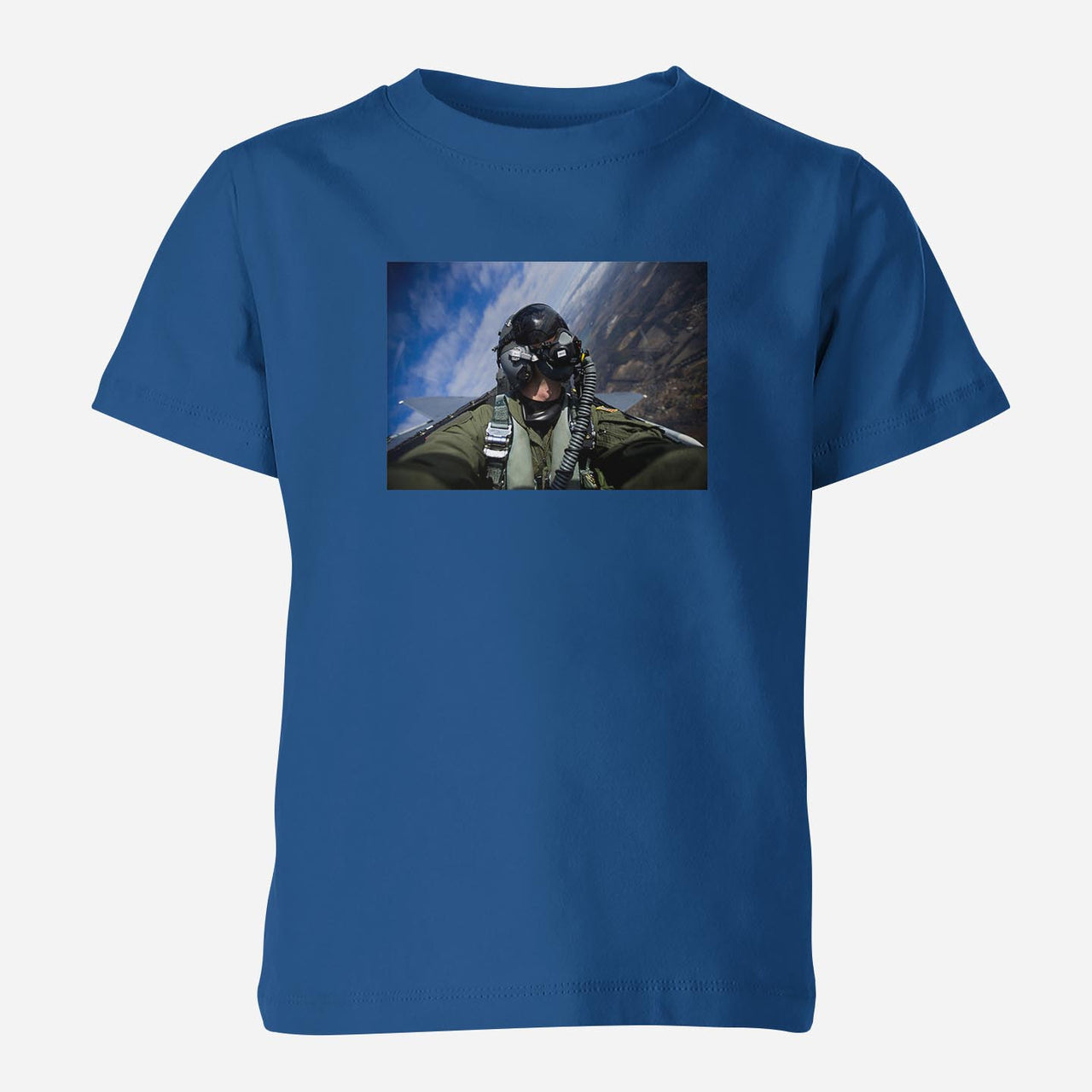 Amazing Military Pilot Selfie Designed Children T-Shirts