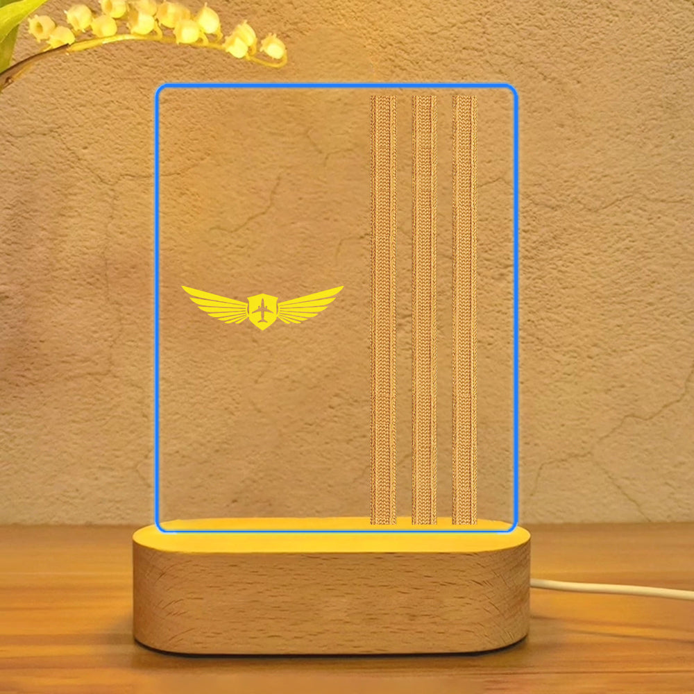 Special Golden Pilot Epaulettes (4,3,2 Lines) Designed Night Lamp