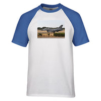 Thumbnail for Fighting Falcon F16 From Side Designed Raglan T-Shirts