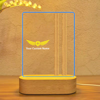 Thumbnail for Custom Name & Special Golden Epaulettes (4,3,2 Lines) Designed Night Lamp