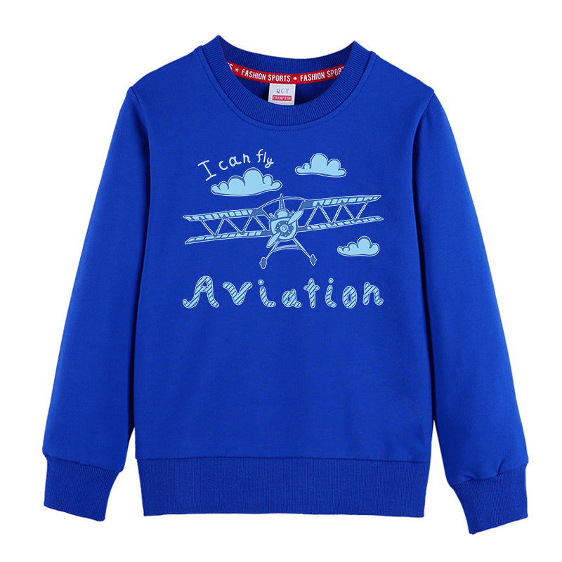I Can Fly & Aviation Designed "CHILDREN" Sweatshirts