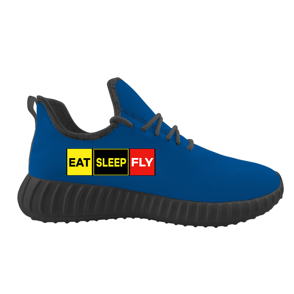Eat Sleep Fly (Colourful) Designed Sport Sneakers & Shoes (WOMEN)
