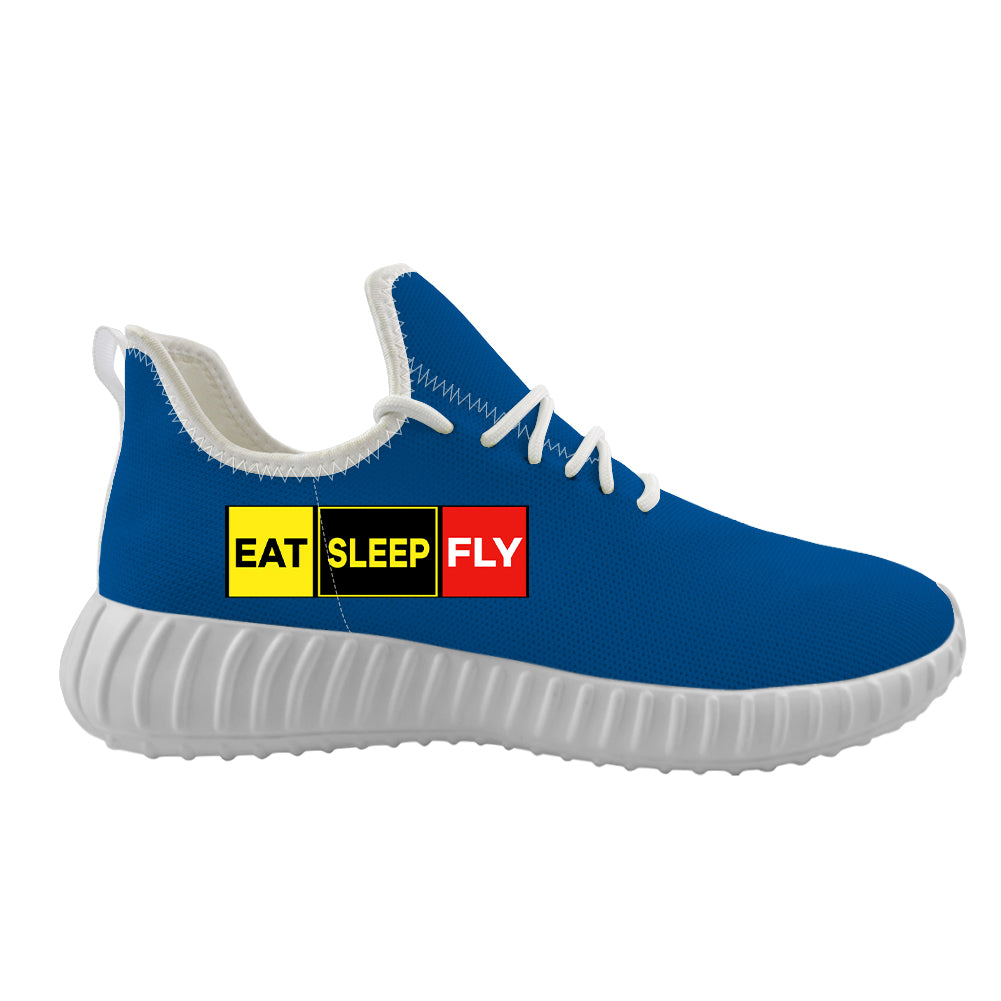 Eat Sleep Fly (Colourful) Designed Sport Sneakers & Shoes (WOMEN)