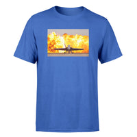 Thumbnail for Face to Face with Air Force Jet & Flames Designed T-Shirts