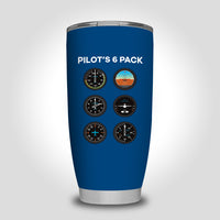 Thumbnail for Pilot's 6 Pack Designed Tumbler Travel Mugs