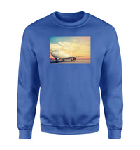 Thumbnail for Parked Aircraft During Sunset Designed Sweatshirts