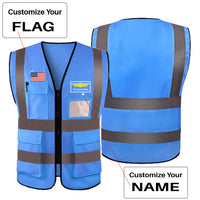 Thumbnail for Custom Flag & Name with Badge Designed Reflective Vests