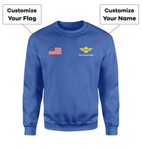 Thumbnail for Custom Flag & Name with Badge 5 Designed 3D Sweatshirts