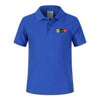 Thumbnail for Eat Sleep Fly (Colourful) Designed Children Polo T-Shirts