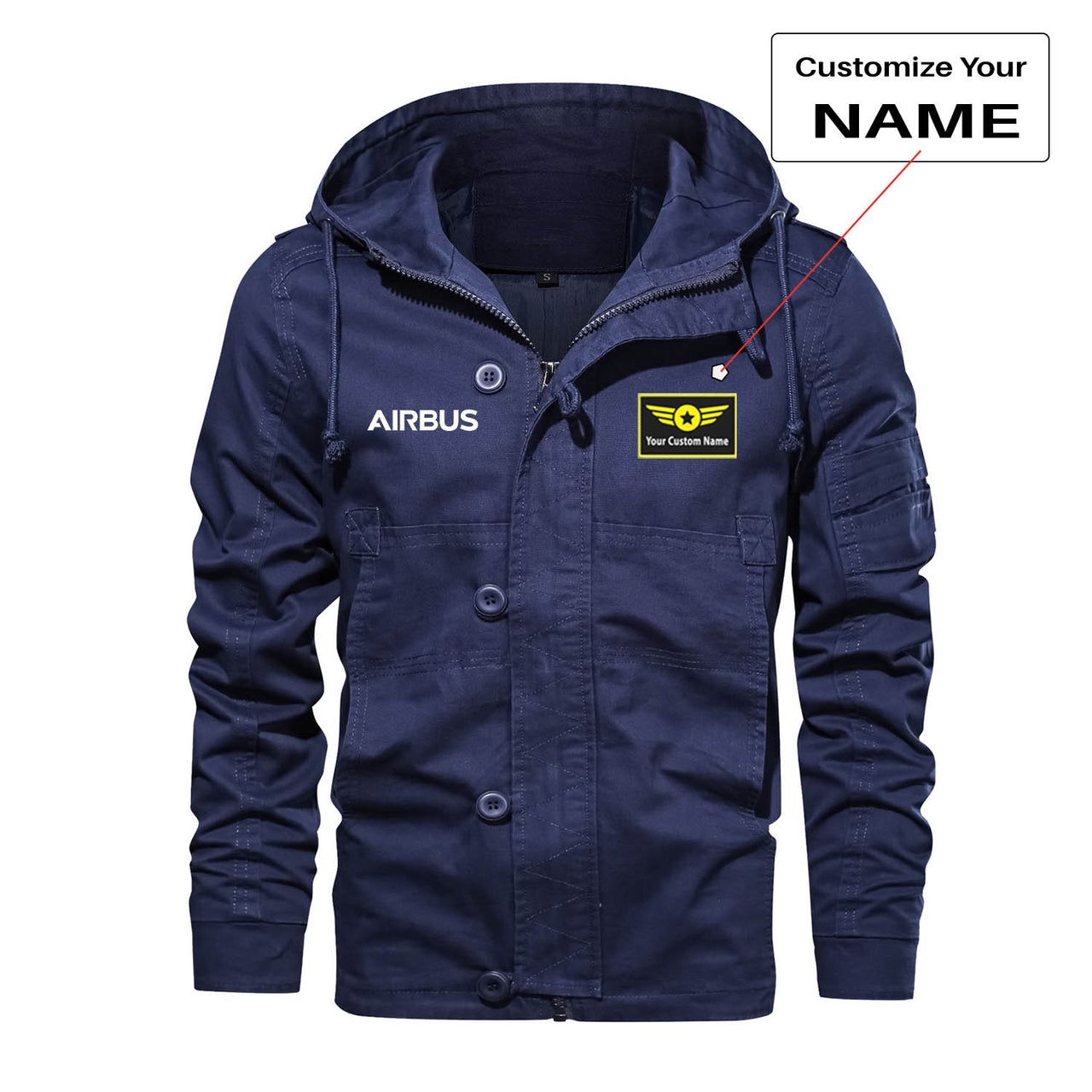 Airbus & Text Designed Cotton Jackets
