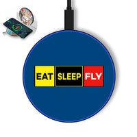 Thumbnail for Eat Sleep Fly (Colourful) Designed Wireless Chargers