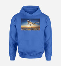 Thumbnail for Super Aircraft over City at Sunset Designed Hoodies