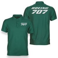 Thumbnail for Boeing 707 & Text Designed Double Side Polo T-Shirts