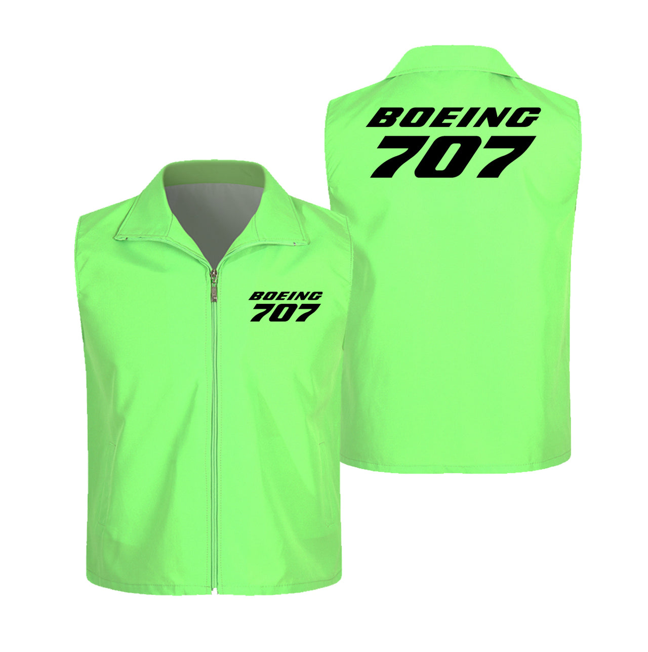 Boeing 707 & Text Designed Thin Style Vests