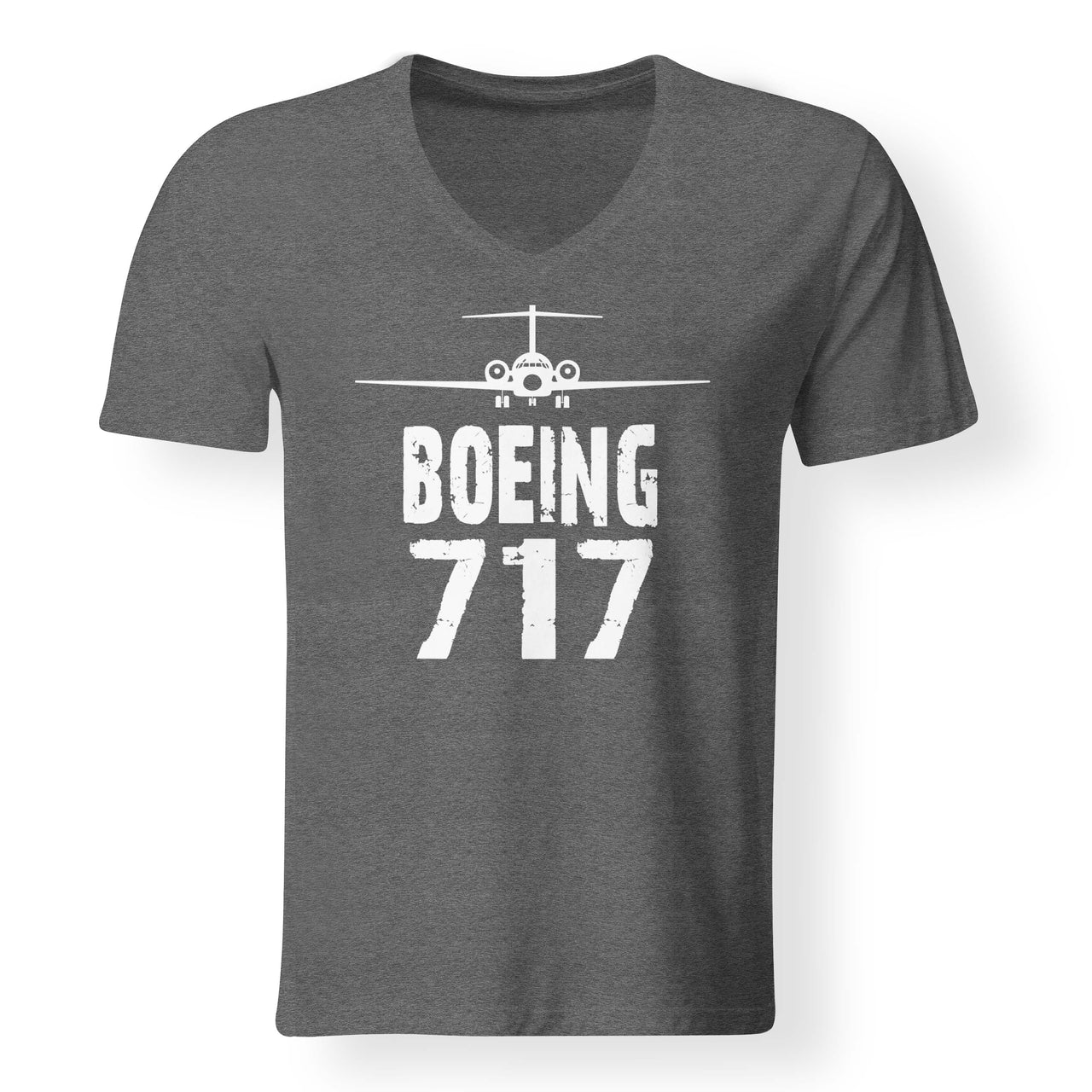 Boeing 717 & Plane Designed V-Neck T-Shirts