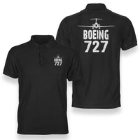 Thumbnail for Boeing 727 & Plane Designed Double Side Polo T-Shirts