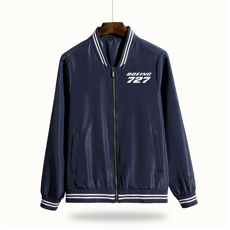 Boeing 727 & Text Designed Thin Spring Jackets