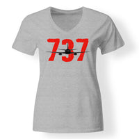 Thumbnail for Boeing 737 Designed V-Neck T-Shirts
