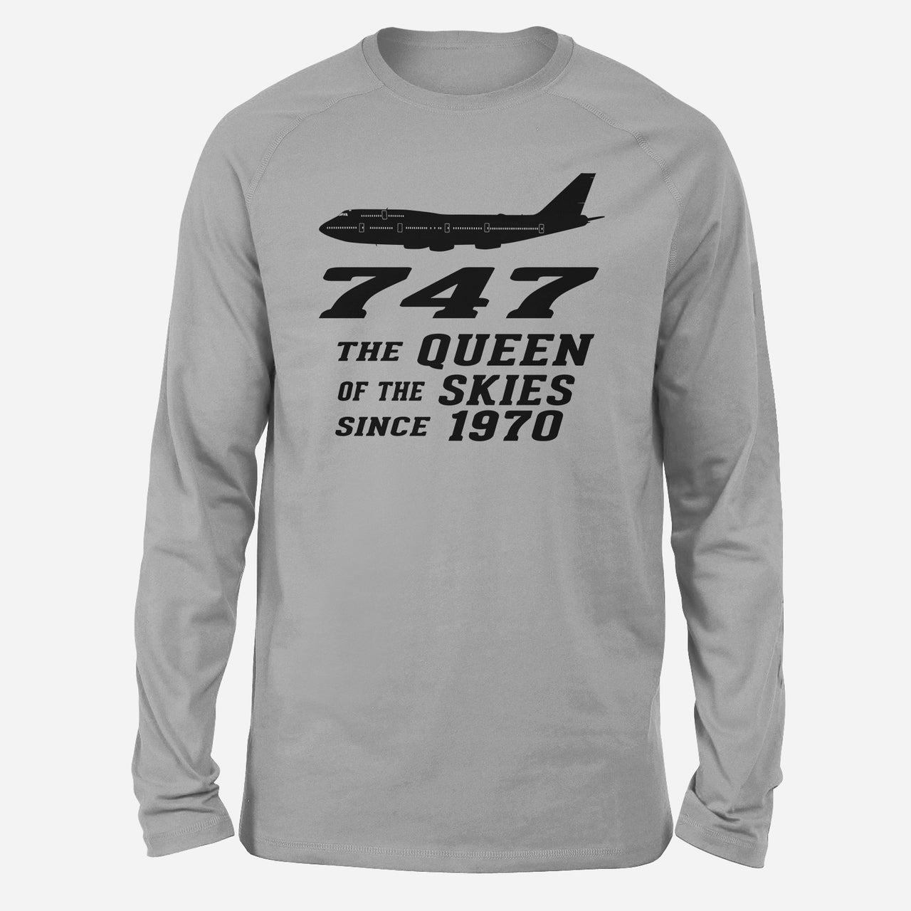 Boeing 747 - Queen of the Skies (2) Designed Designed Long-Sleeve T-Shirts