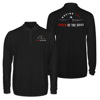 Thumbnail for Boeing 747 Queen of the Skies Designed Long Sleeve Polo T-Shirts (Double-Side)