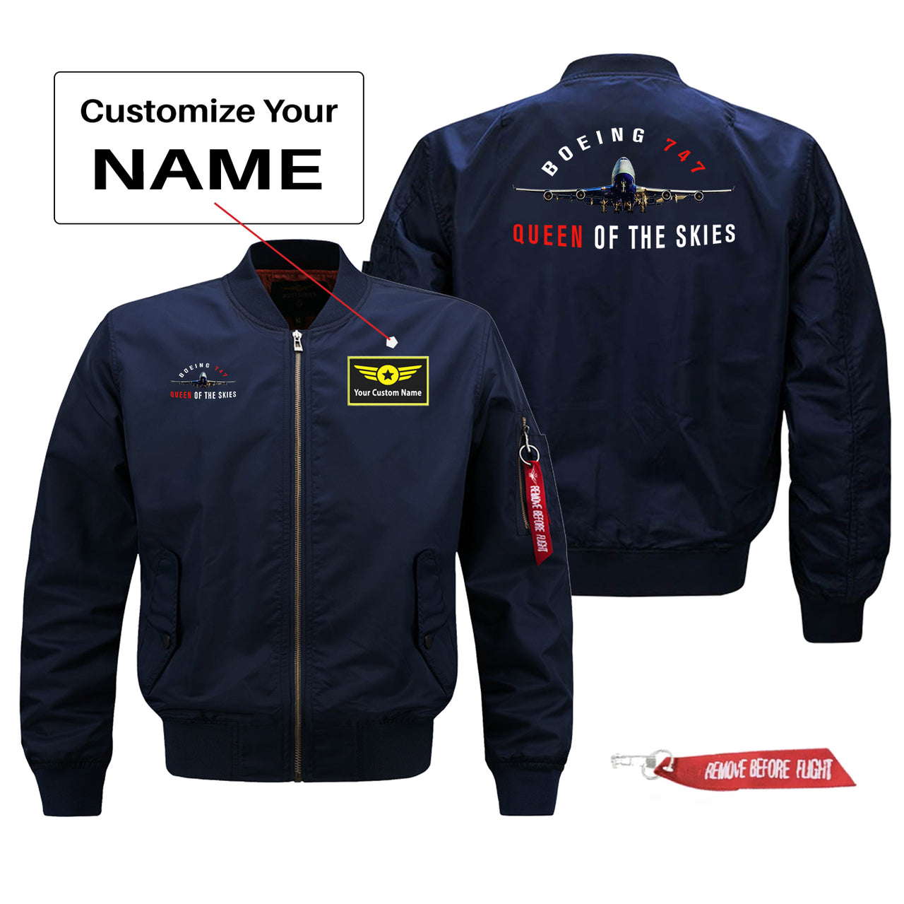 Boeing 747 Queen of the Skies Designed Pilot Jackets (Customizable)