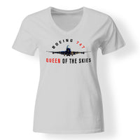 Thumbnail for Boeing 747 Queen of the Skies Designed V-Neck T-Shirts