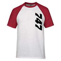 Thumbnail for 747 Side Text Designed Raglan T-Shirts