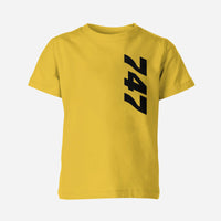 Thumbnail for 747 Side Text Designed Children T-Shirts