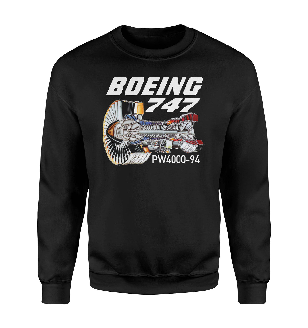 Boeing 747 & PW4000-94 Engine Designed Sweatshirts