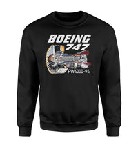Thumbnail for Boeing 747 & PW4000-94 Engine Designed Sweatshirts
