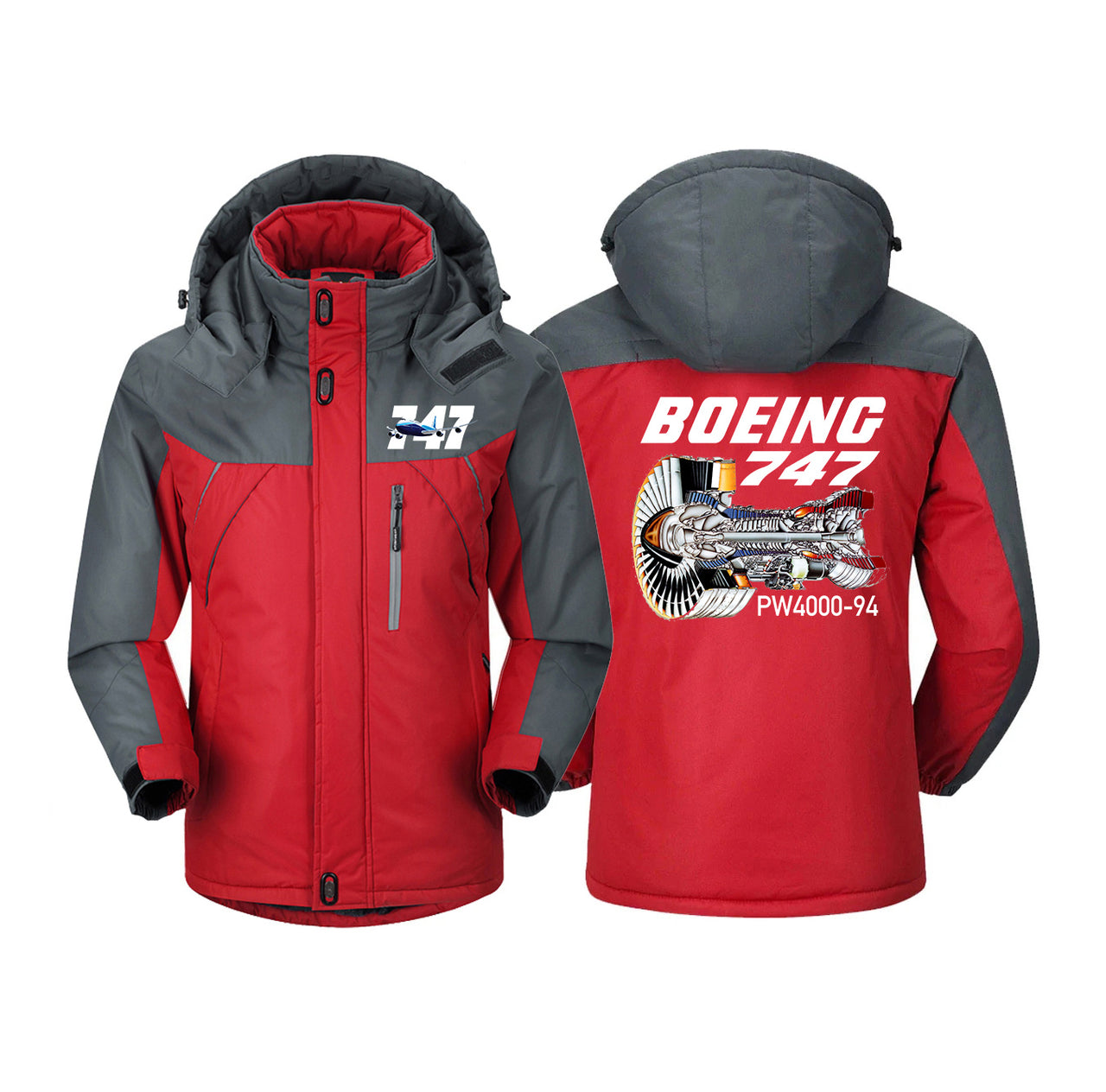Boeing 747 & PW4000-94 Engine Designed Thick Winter Jackets