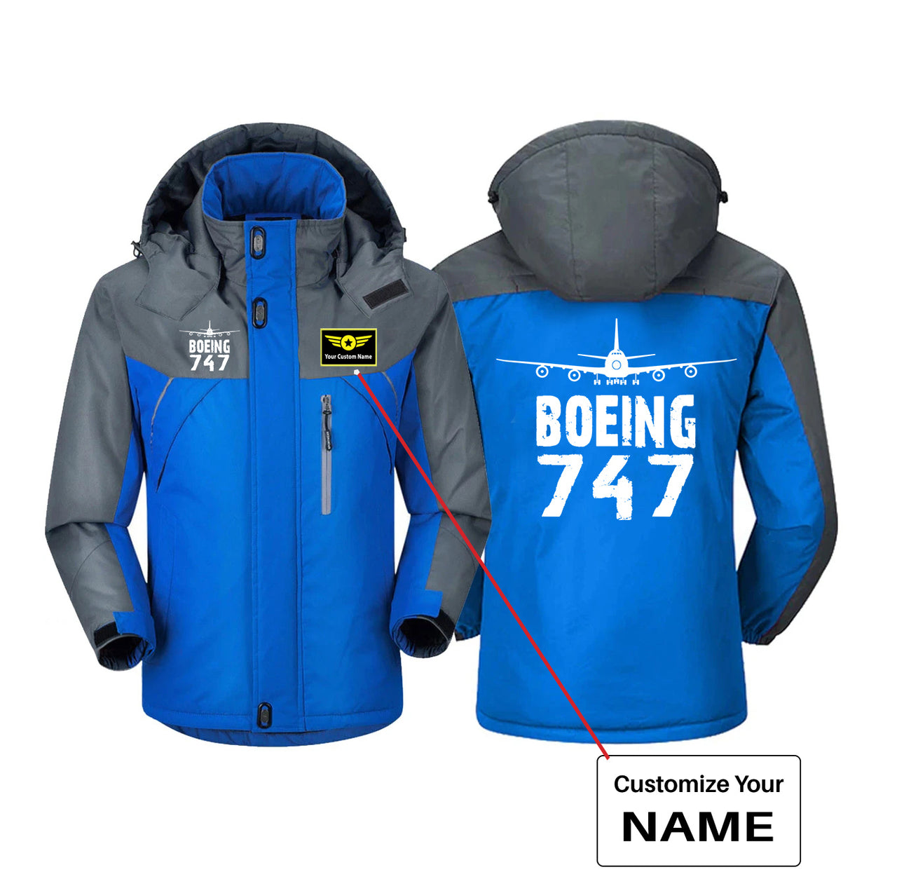 Boeing 747 & Plane Designed Thick Winter Jackets